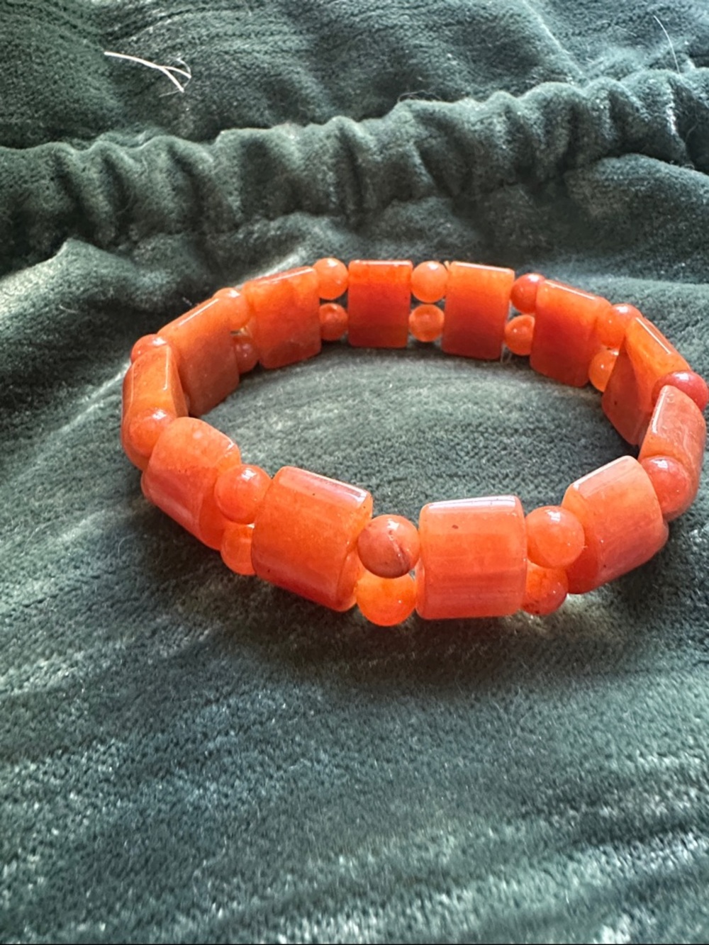 Genuine Carnelian Stretch Bracelet